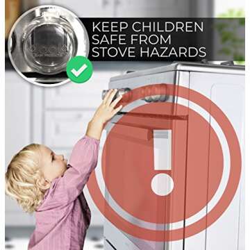 Clear Stove Knob Covers (5 Pack) Child Safety Guards, Durable Design - Baby Proof - Jool Baby