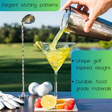 BarVentures Golf Inspired Mixology Bartender Kit ⏐ Bartender Golf Gifts Cocktail Set⏐ Golf Gifts for Men or Women⏐ Best Golf Gifts⏐ Golfing Gifts⏐ Golfer Gifts