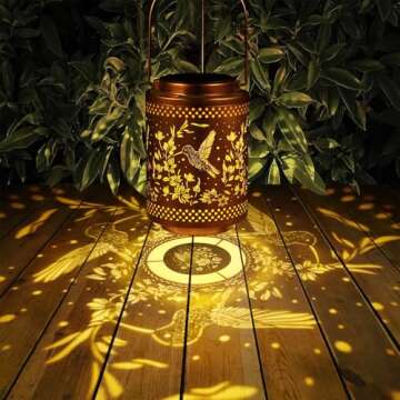 Hummingbird Solar Lanterns - Beautiful Garden Decor & Birthday Gifts