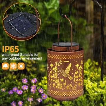 Hummingbird Solar Lanterns for Outdoor Garden Decor