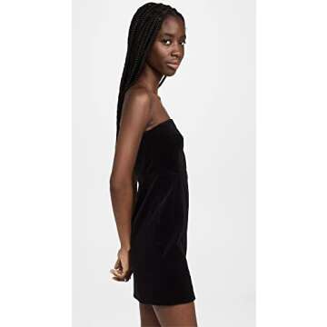 Theory Women's Strapless Mini Dress, Black, 4