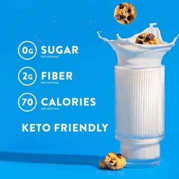 Highkey Sugar Free Cookies Chocolate Chip - Keto Snack Box Gluten Free Cookies Low Carb Cookies Diabetic Desserts Low Carb Snacks Keto Food Gluten Free Snacks Healthy Snacks Individually Wrapped 14 Snack Packs