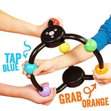 Hands Full! - an Interactive Family Game of Twisted Challenges and Tangled Fun - Grab, Tap and Twist but Don't Let Go or You Lose! - 3 Games in 1, for ages 8 YEARS & UP