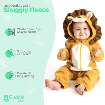 Fleece Baby Bunting Bodysuit – Infant One Piece Kids Hooded Romper Outerwear Toddler Jacket