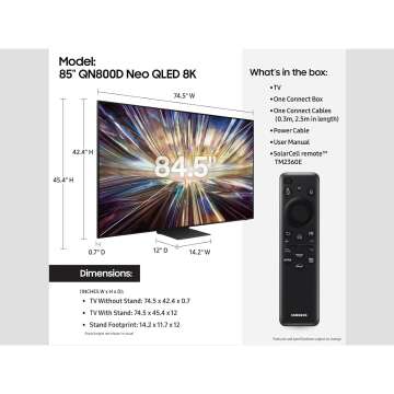 SAMSUNG 85-Inch 8K QLED Smart TV with Dolby Atmos