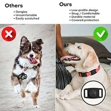 Pup Culture AirTag Dog Collar | Durable & Protective Dog AirTag Holder - Track Your Pet Using Apple AirTag Technology - Dog Collar AirTag Holder -for Dogs and Cats