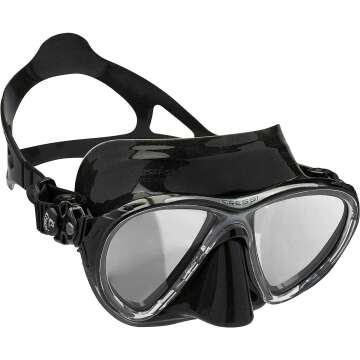 Cressi Scuba Diving Masks with Inclined Tear Drop Lenses for More Downward Visibility , Air and Eyes Evolution: Made in Italy