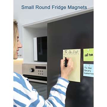 SMARTAKE 45 Pcs Refrigerator Magnets, 10x2.6mm Small Round Fridge Magnets, Multi-Use Premium Neodymium Office Magnets for Fridge, Whiteboard, Billboard in Home, Kitchen, Office and School (Silver)