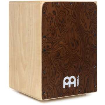 Meinl Percussion Jam Cajon Box Drum with Snare and Bass Tone for Acoustic Music — Made in Europe — Baltic Birch Wood, Play with Your Hands, 2-Year Warranty (JC50BW)