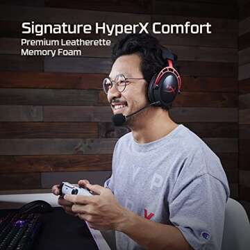 HyperX Cloud Alpha Wireless Gaming Headset for PC with DTS Headphone:X Spatial Audio, Noise-Canceling Mic, Dual Chamber Drivers, Durable Aluminum Frame - 300-Hour Life, Red (Renewed)