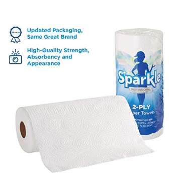 Sparkle Professional Series 2-Ply Perforated Kitchen Paper Towel Rolls by GP PRO (Georgia-Pacific), 2717201, 70 Sheets Per Roll, 30 Rolls Per Case