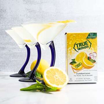 True Lemon Crystalized Lemon 32 Packet Box (3 Pack)= 96 Single Packets