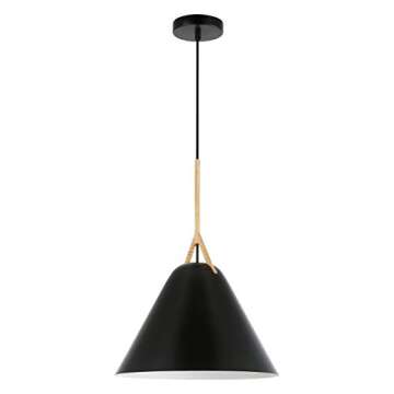 Light Society LS-C402-BK Kalix 14" Pendant Light, Black