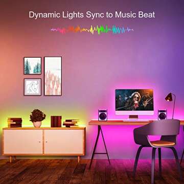 Nexillumi Led Lights for Bedroom 65.6ft (1 Rolls of 65.6ft) with Color Changing Strip Lights with Remote and APP Control RGB Lighting Strip for Indoor Party Home Room Decor and 24V Power Supply