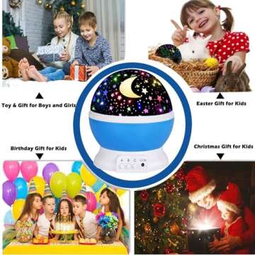 Night Lights for Kids,Star Night Light Projector for Kids Room,Glow in The Dark Stars,Christmas Xmax Birthday Gifts for Kids,Light Lamp Sensory Aesthetic Room Decor