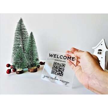 Personalized Wifi QR Sign - QR Code Scanner, Wifi Password Sign, What’s The Wifi Code, Guest Wifi Password, Rental Sign Rental Home Wifi Sign New Home Gift Elegant Home Decor