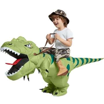 Inflatable T-Rex Costume for Kids 4-6 Years