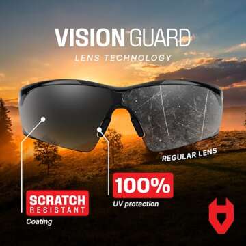 NoCry Wraparound Safety Glasses with UV Protection