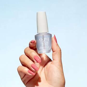 OPI Nature Strong Natural Origin Nail Polish | Clear Gel Like Eco-Friendly Nail Polish Base Coat & Top Coat | Plant Based, Vegan, Cruelty Free