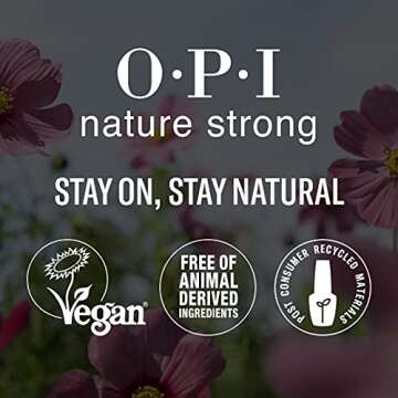 OPI Nature Strong Natural Origin Nail Polish | Clear Gel Like Eco-Friendly Nail Polish Base Coat & Top Coat | Plant Based, Vegan, Cruelty Free