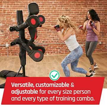 UFC BAS Body Action System X2 - Professional Freestanding Home Training Equipment for MMA, Boxing, Muay Thai and Martial Arts - Adjustable Punching and Kicking Pads