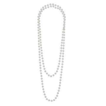 Classic Faux Pearl Necklace, 62" (1 Count) - Luxurious Style Accessory, Perfect for Fashion-Forward Ladies