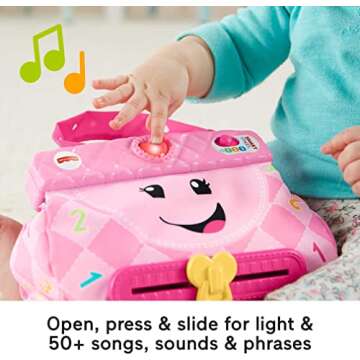 Fisher-Price Baby & Toddler Toy Laugh & Learn My Smart Purse with Lights & Smart Stages Learning Songs