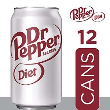 Diet Dr Pepper Soda, 12 fl oz cans (Pack of 12)