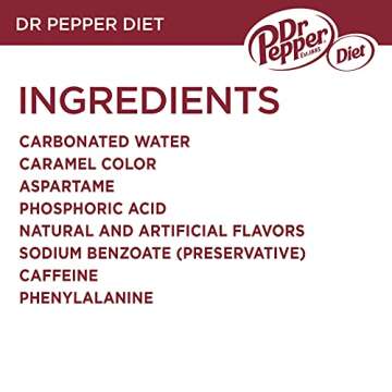 Diet Dr Pepper Soda, 12 fl oz cans (Pack of 12)