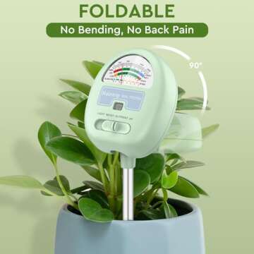 Soil Moisture Meter & pH Tester for Gardens