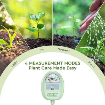 Soil Moisture Meter & pH Tester for Gardens