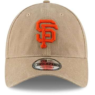 New Era MLB Khaki Core Classic 9TWENTY Adjustable Hat Cap One Size Fits All (San Francisco Giants Khaki)