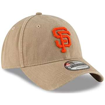 New Era MLB Khaki Core Classic 9TWENTY Adjustable Hat Cap One Size Fits All (San Francisco Giants Khaki)