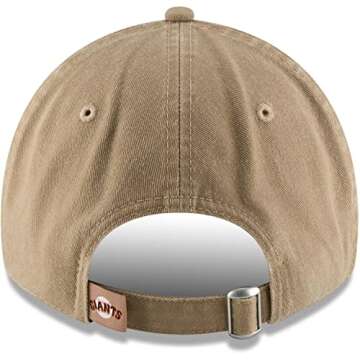 New Era MLB Khaki Core Classic 9TWENTY Adjustable Hat Cap One Size Fits All (San Francisco Giants Khaki)