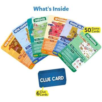 Skillmatics Card Game - Guess in 10 States of America, Educational Travel Toys for Boys, Girls, and Kids Who Love Board Games, Geography and History, Gifts for Ages 8, 9, 10 and Up