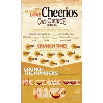 Cheerios Oat Crunch Oats & Honey Oat Breakfast Cereal, Family Size, 24 oz