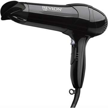 Revlon 1875 Watt Full-Size Turbo Dryer - Fast, Powerful Hair Drying