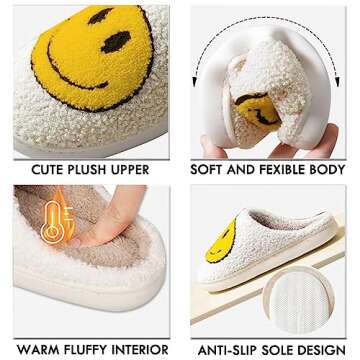 Cute Plush Print Slippers for Kids - Anti-Slip Comfort