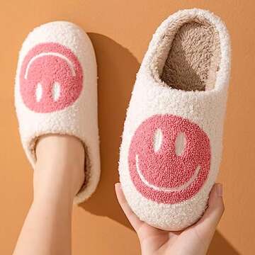 Cute Plush Print Slippers for Kids - Anti-Slip Comfort