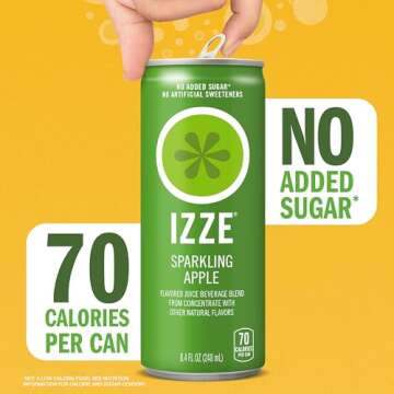 IZZE Sparkling Juice Apple 24-Pack – No Sugar Added