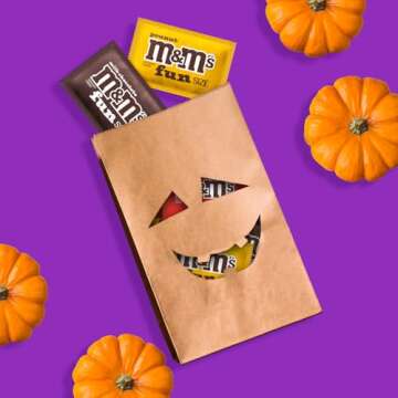 M&M'S Peanut, M&M'S Peanut Butter, and M&M'S Milk Chocolate Fun Size Individually Wrapped Halloween Chocolate Candy Trick or Treat Variety Pack, Party Size, 19.41 Oz Bulk Bag