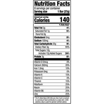 Amazon Brand - Happy Belly Fruit & Grain Cereal Bars, Apple Cinnamon, 1.3 Oz, 8 Count