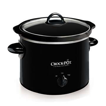 Crock-Pot 2-QT, Black Round Manual Slow Cooker