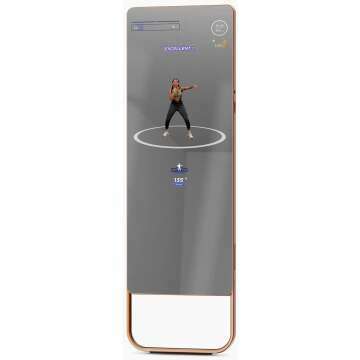 FITURE Core Smart Workout Mirror Home Gym; Real-Time Form Feedback + 3-Month Membership to Popular Fitness Classes Including Strength, Boxing, Yoga, Cardio Sculpt, Pilates, Barre, HIIT & More