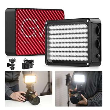 GVM Bicolor Camera Light, Portable LED Video Light with Rechargeable Battery & Magnetic Soft Light Panel, Photography Lighting for All SLR Cameras Nikon, Canon, Sony, Pentax, Panasonic and Tripods