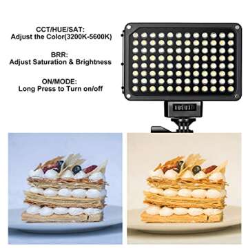 GVM Bicolor Camera Light, Portable LED Video Light with Rechargeable Battery & Magnetic Soft Light Panel, Photography Lighting for All SLR Cameras Nikon, Canon, Sony, Pentax, Panasonic and Tripods