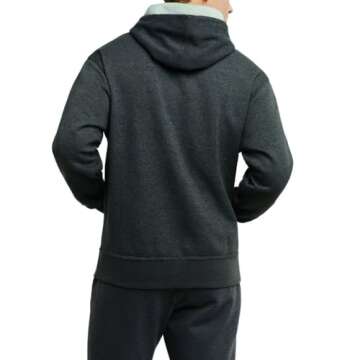 Champion Men's Powerblend Fleece Hoodie - Striped Sweatshirt (Reg & Big Tall)