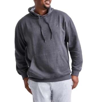 Champion Men's Striped Fleece Hoodie - Comfort & Style