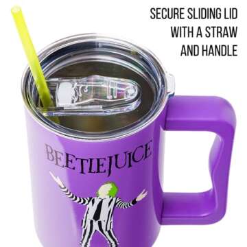 Tim Burton Beetlejuice 40oz Stainless Steel Tumbler with Handle