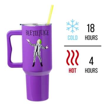 Beetlejuice Stainless Steel Tumbler with Handle